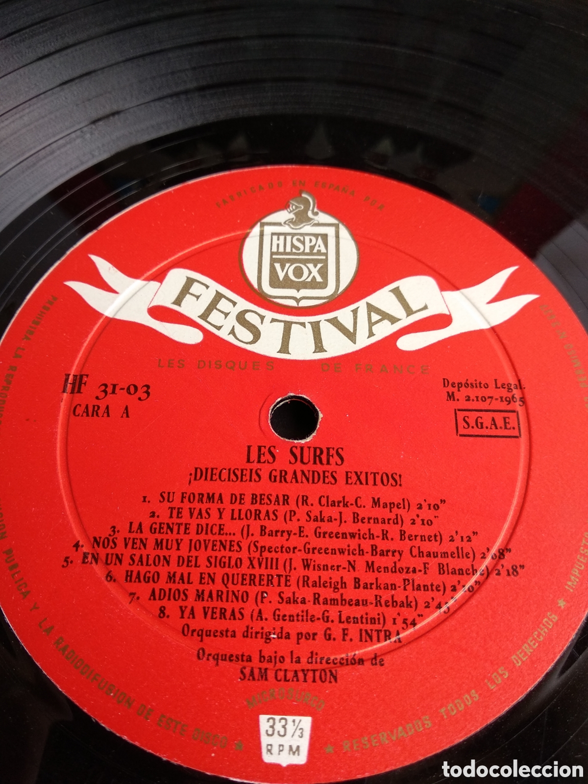 Discos de vinilo: LES SURFS, 16 GRANDES &Eacute;XITOS, SPAIN, HISPAVOX, LX.4 - Foto 3