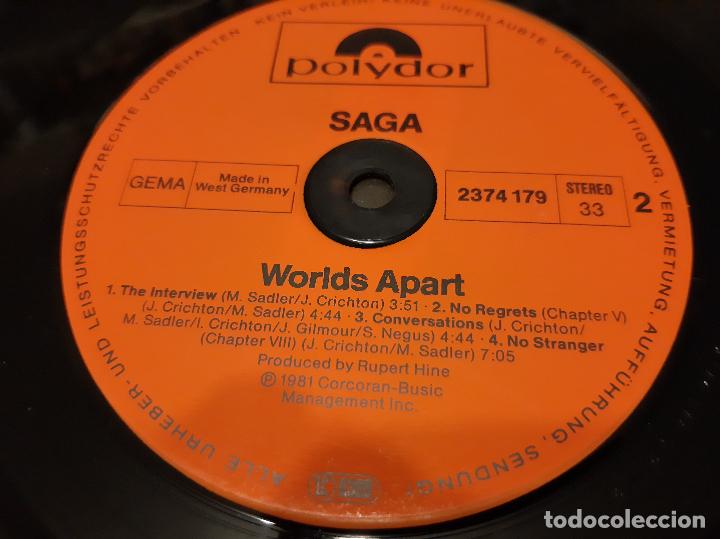 Discos de vinilo: SAGA -WORLDS APART- (1981) LP DISCO VINILO - Foto 2
