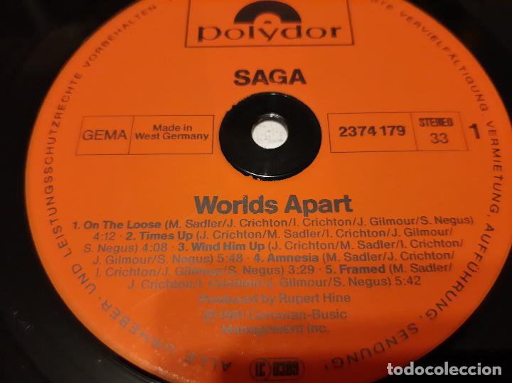 Discos de vinilo: SAGA -WORLDS APART- (1981) LP DISCO VINILO - Foto 3