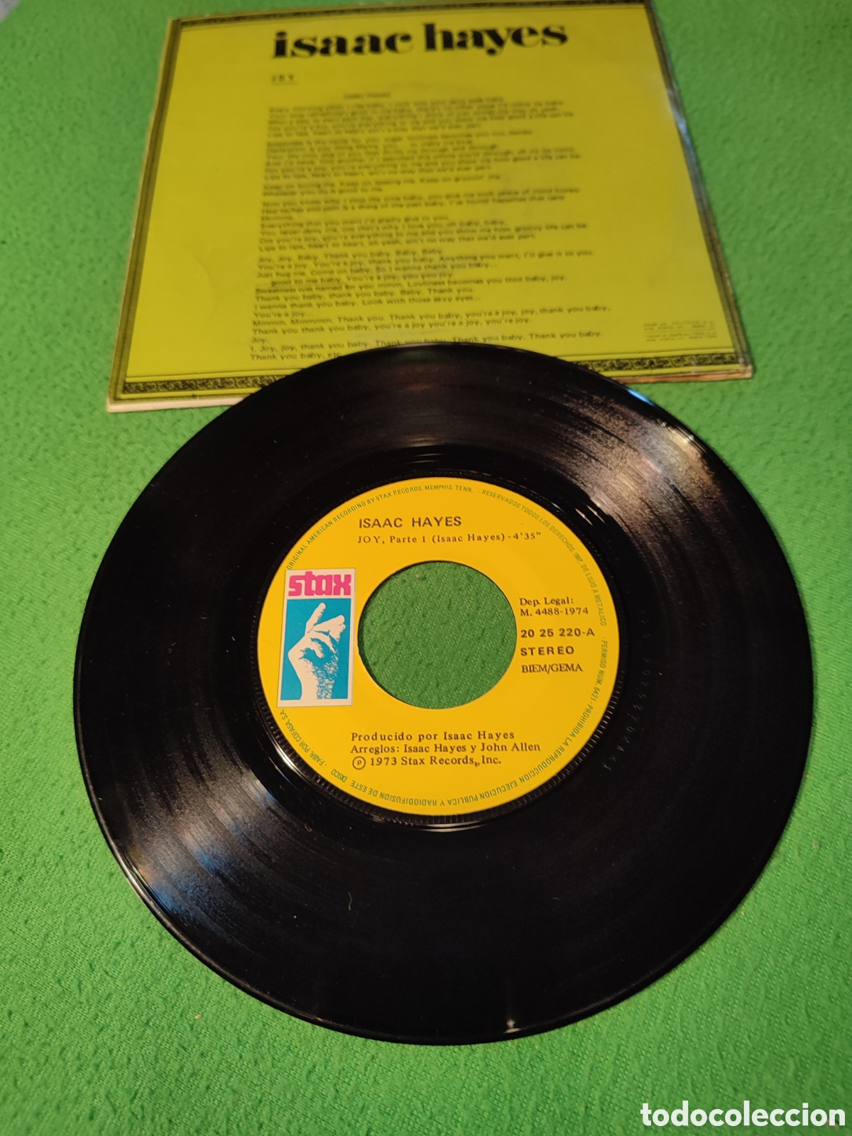 Discos de vinilo: Isaac Hayes - Joy single vinilo - Foto 2