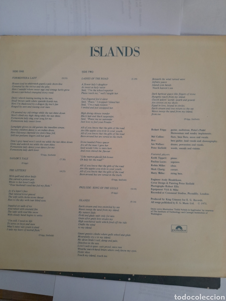 Discos de vinilo: King Crimson. ISLANDS. VINILO. - Foto 2