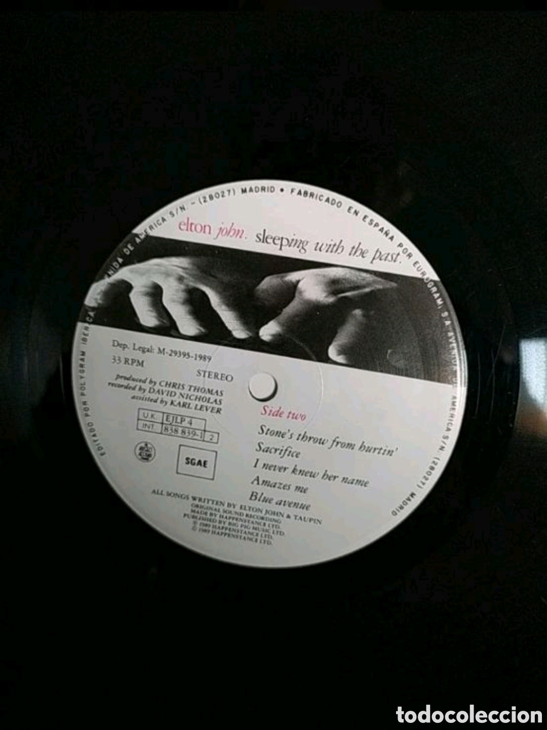 Discos de vinilo: Lp Elton John. Sleeping with The past - Foto 3