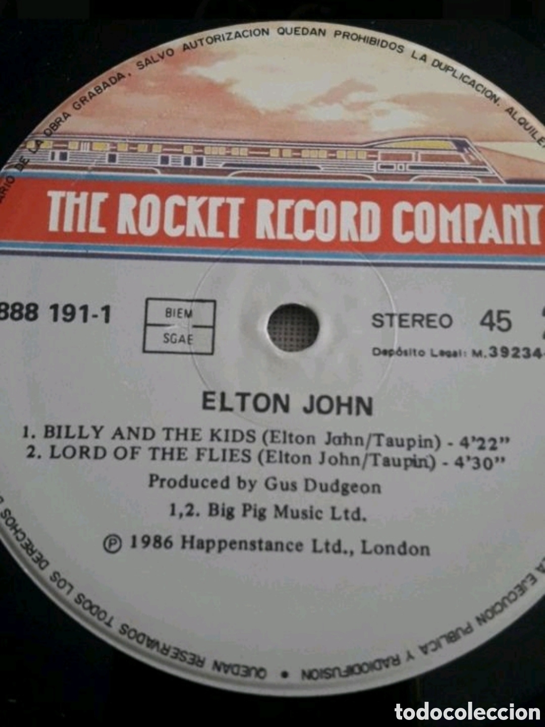 Discos de vinilo: Maxi single Elton John & Cliff Richard. Slow Rivers - Foto 3