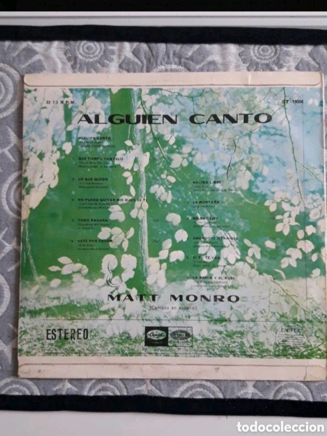 Discos de vinilo: Lp Matt Monro. Alguien cant&oacute; - Foto 2