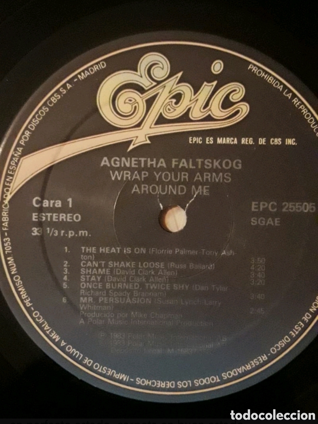 Discos de vinilo: Lp Agnetha F&auml;ltskog (Abba). Wrap Your Arms Around Me - Foto 3