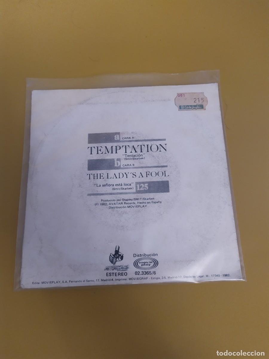 Discos de vinilo: DeBlanc - Temptation / The ladys a fool 1982 - Foto 2