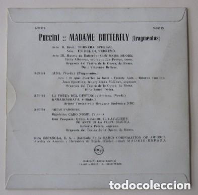 Discos de vinilo: FRAGMENTOS DE MADAME BUTTERFLY - PUCCINI - Foto 3