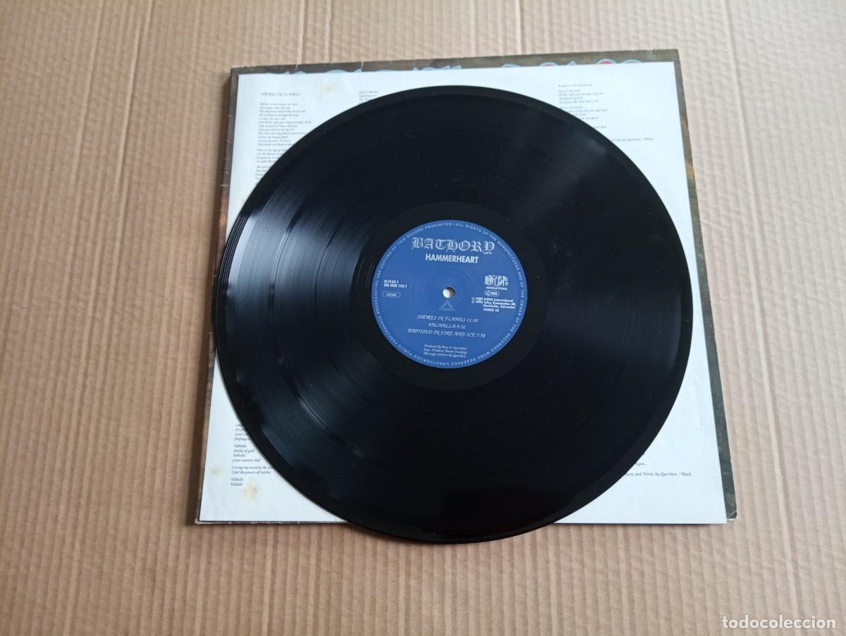 Discos de vinilo: BATHORY - HAMMERHEART LP 1990 GATEFOLD EDICION ALEMANA - Foto 5