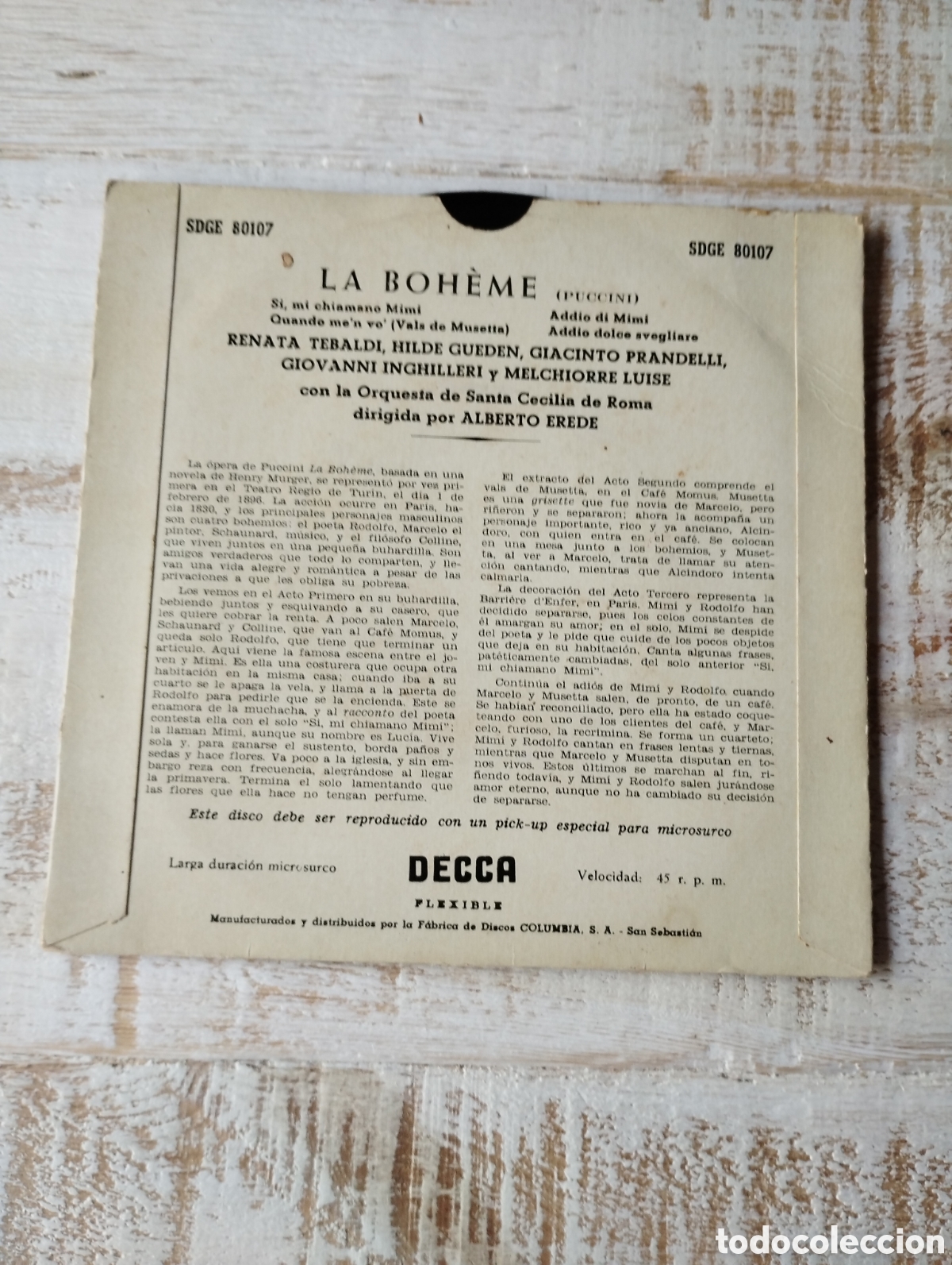 Discos de vinilo: La boh&egrave;me puccini - Foto 2