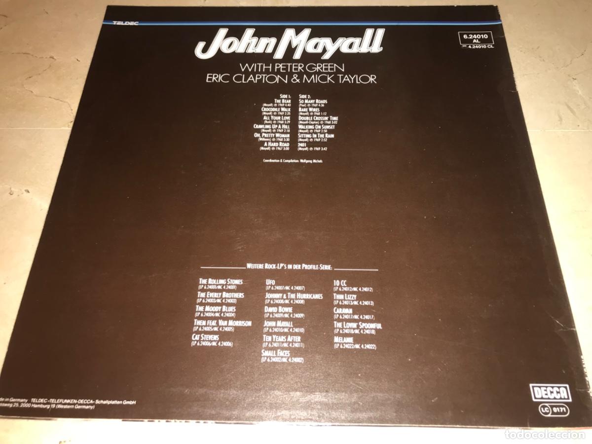 Discos de vinilo: JOHN MAYALL WITH PETER GREEN, ERIC CLAPTON & MICK TAYLOR - Foto 2