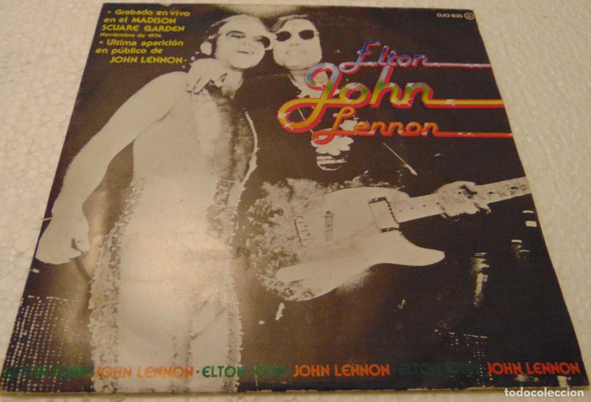 Discos de vinilo: Elton John Lennon - i saw her standing there - single 1980