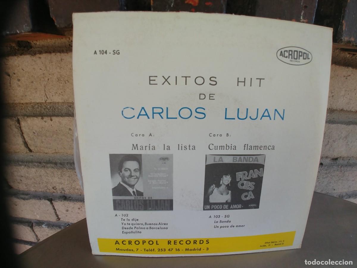 Discos de vinilo: CARLOS LUJAN-SINGLE MARIA LA LISTA-NUEVO - Foto 2