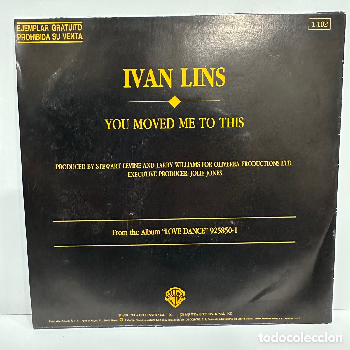 Discos de vinilo: Ivan Lins - You Moved Me To This (7&rdquo;, Single) - Foto 2