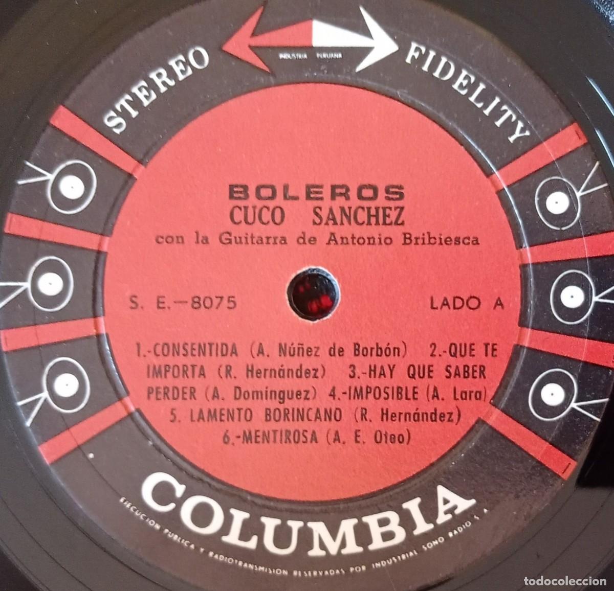 Discos de vinilo: CUCO SANCHEZ ** Canta Boleros ** VINILO ORIGINAL PERU LP - Foto 3