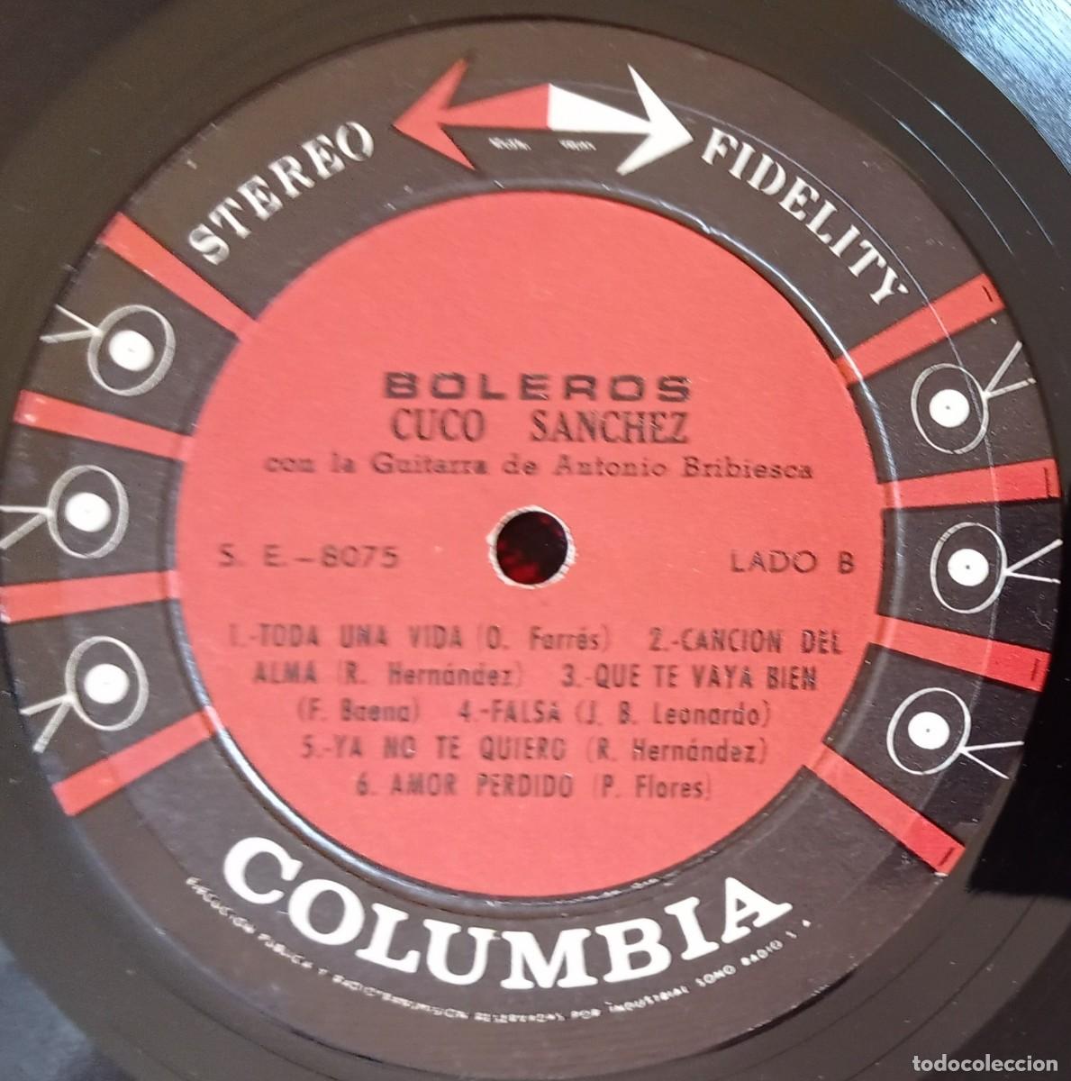 Discos de vinilo: CUCO SANCHEZ ** Canta Boleros ** VINILO ORIGINAL PERU LP - Foto 4