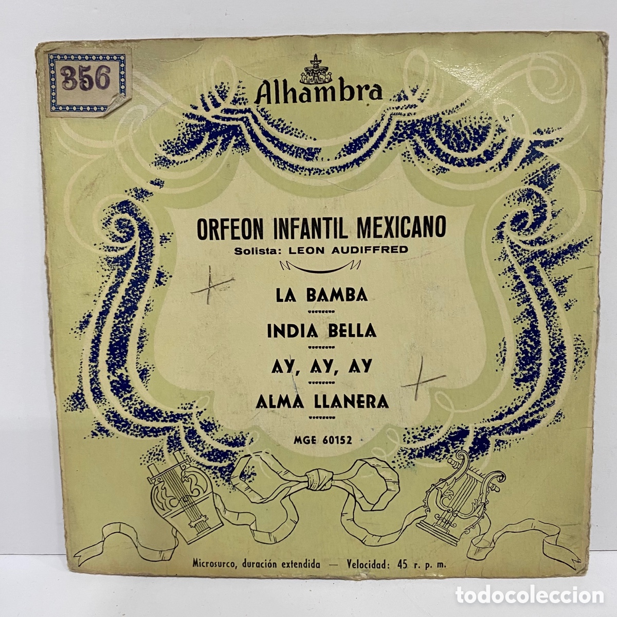 Discos de vinilo: Orfe&oacute;n Infantil Mexicano - La Bamba (7&rdquo;, EP) - Foto 1