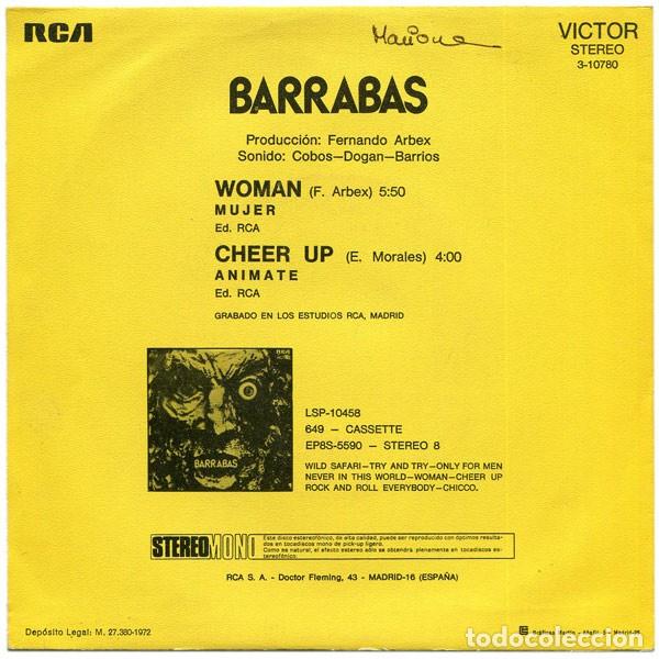 Discos de vinilo: Barrabas &lrm;&ndash; Woman / Cheer Up - Foto 2