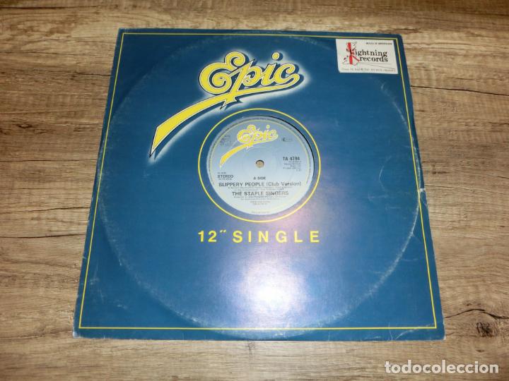 Discos de vinilo: The Staple Singers - Slippery People - Foto 1