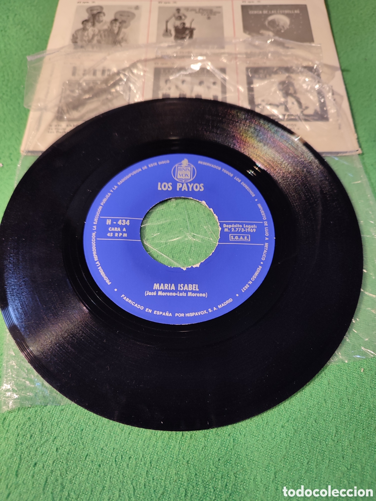 Discos de vinilo: Los Payos - Compasi&oacute;n Vinilo Single - Foto 3
