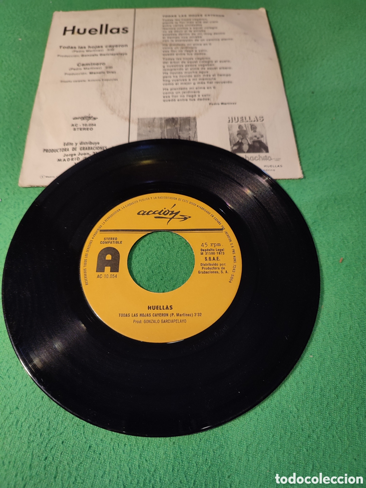 Discos de vinilo: Huellas - Todas las hojas cayeron - Foto 2