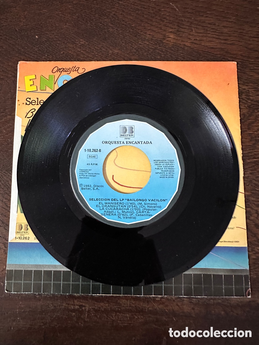 Discos de vinilo: ORQUESTA ENCANTADA - BAILONGO VACIL&Oacute;N 1982 - Foto 5
