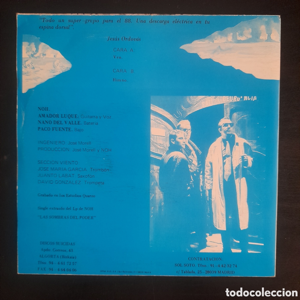 Discos de vinilo: N&Ocirc;H &ndash; Las Sombras Del Poder. Vinilo 7&rdquo;, single 1988 - Foto 2