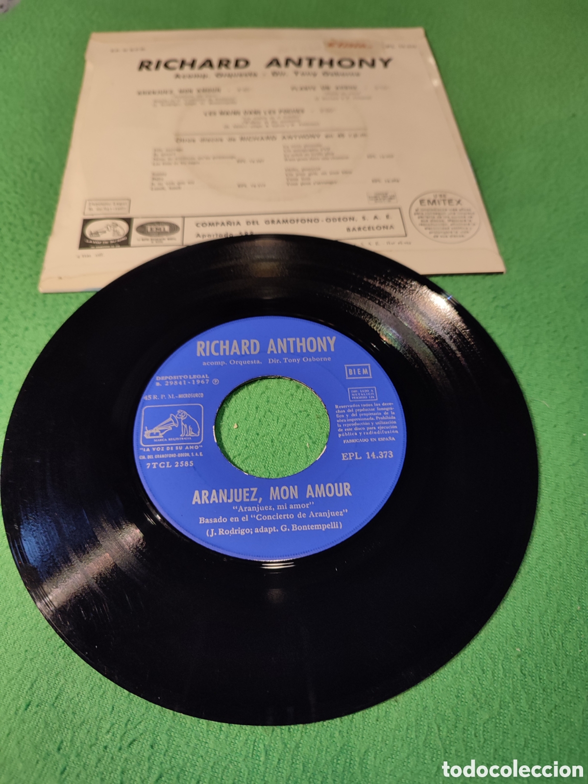 Discos de vinilo: Richard Anthony - Aranjuez Mon amour + 2 - Foto 2