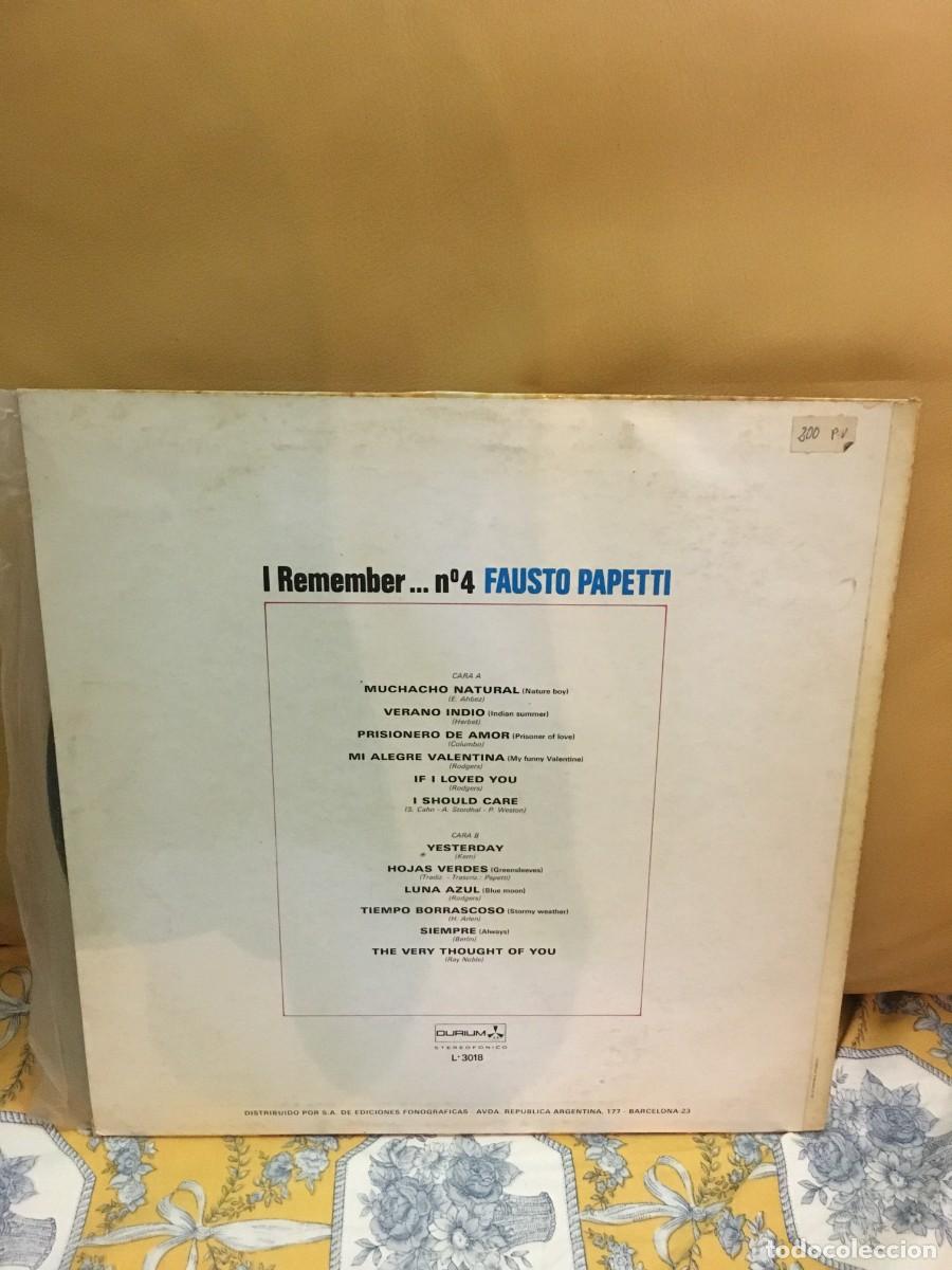 Discos de vinilo: Fausto Papetti &lrm;&ndash; I Remember N&deg; 4 - Foto 2