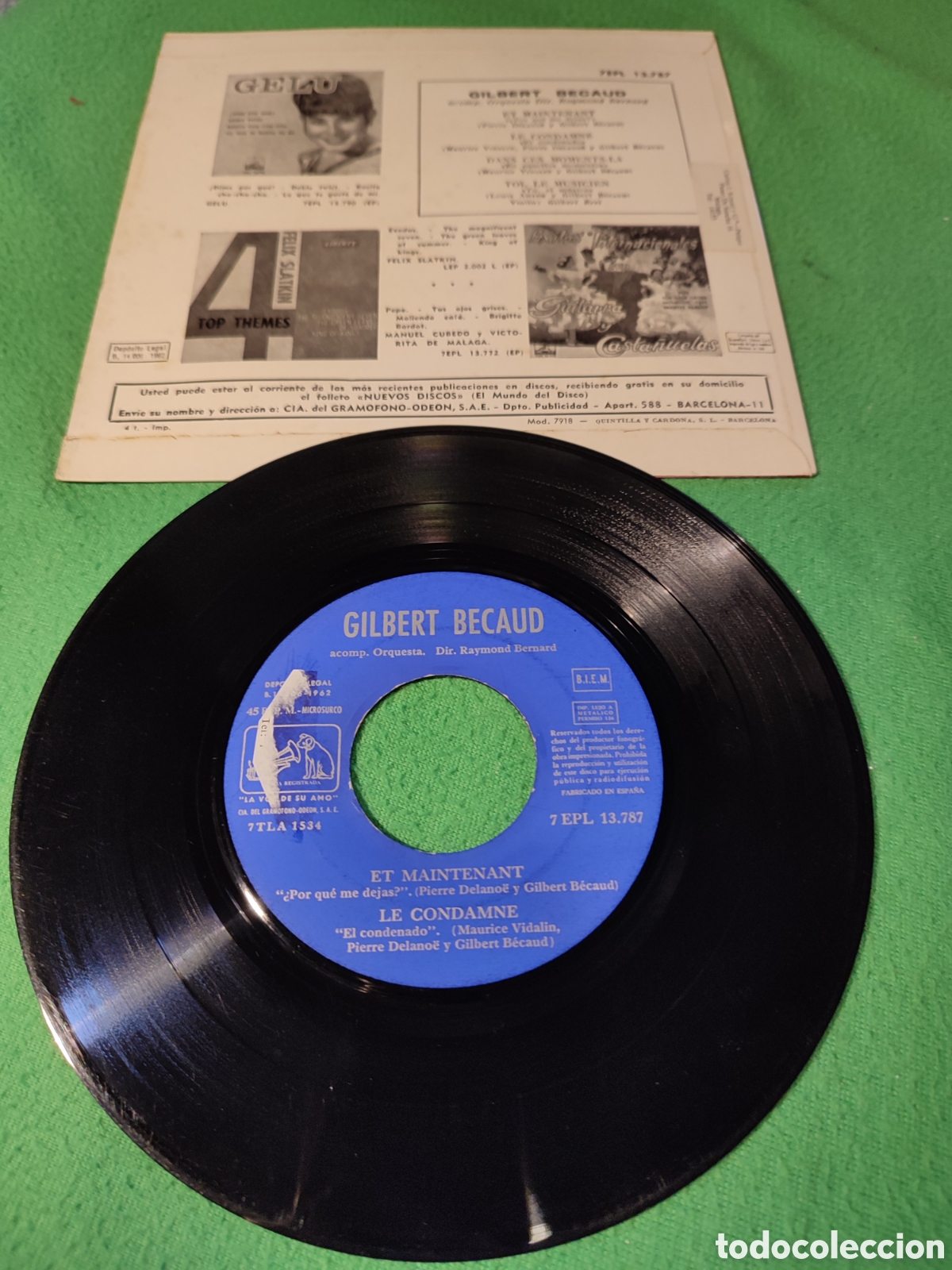 Discos de vinilo: Gilbert Becaud - Et maintenant + 3 - Foto 2