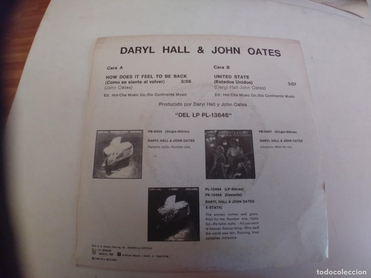 Discos de vinilo: DARYL HALL & JOHN OATES-SINGLE HOW DOES IT FEEL TO BE BACK - Foto 2