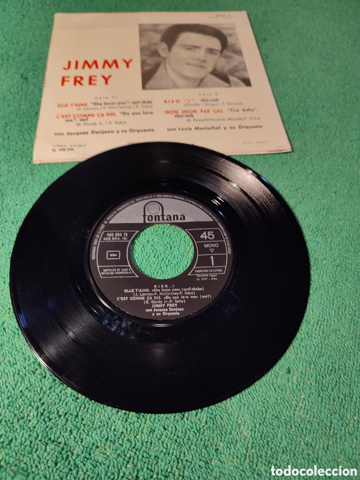 Discos de vinilo: Jimmy Frey - Elle Taime + 3 - Foto 2