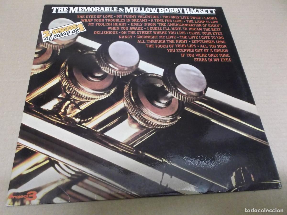 Discos de vinilo: BOBBY HACKETT (LP) THE MEMORABLE & MELLOW A&Ntilde;O &ndash; 1982 &ndash; DOBLE DISCO - Foto 1