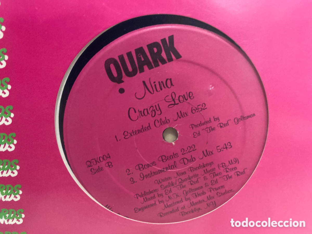 Discos de vinilo: Nina - Crazy Love (12&rdquo;) 1987/US - Foto 2