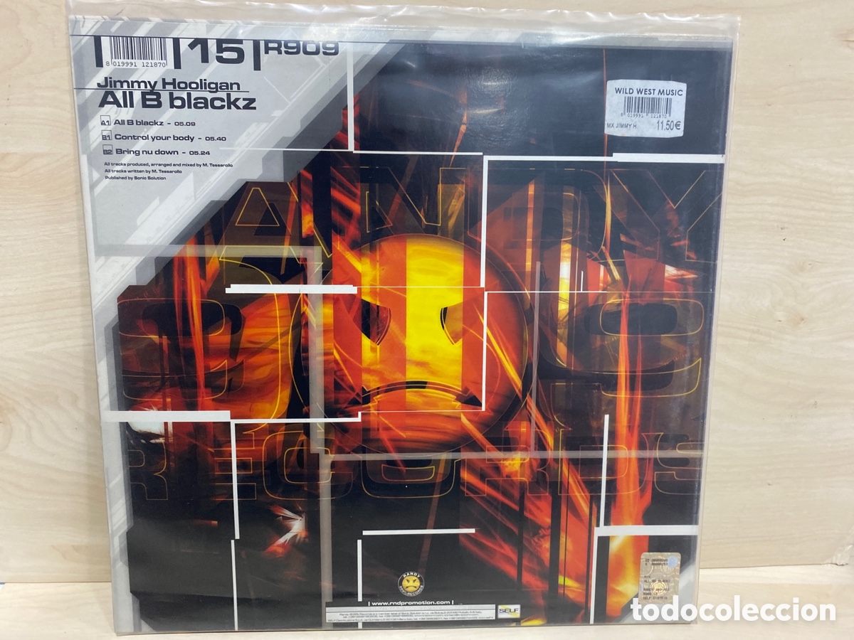 Discos de vinilo: Jimmy Hooligan - All B Blackz (12&rdquo;) - Foto 2