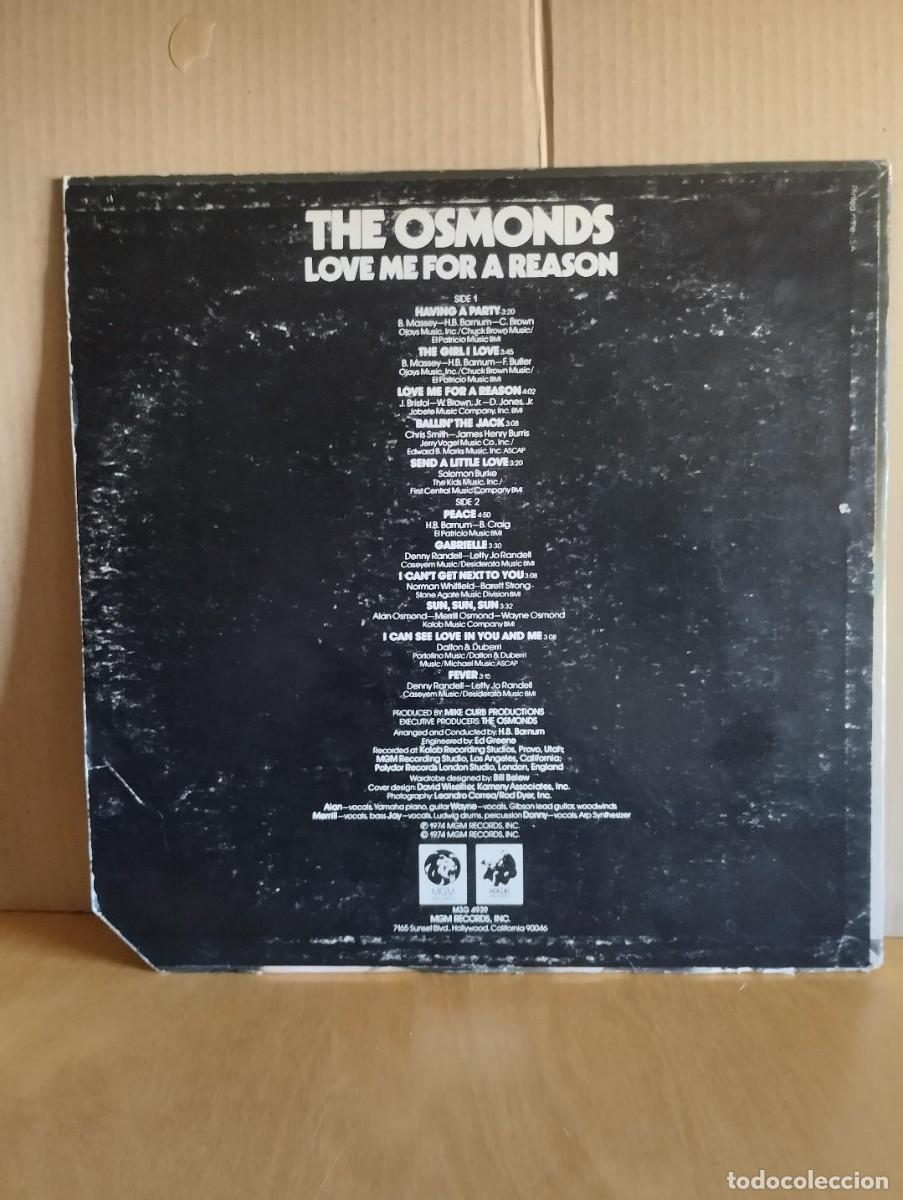 Discos de vinilo: THE OSMONDS ---- LOVE ME FOR A REASON - Foto 2