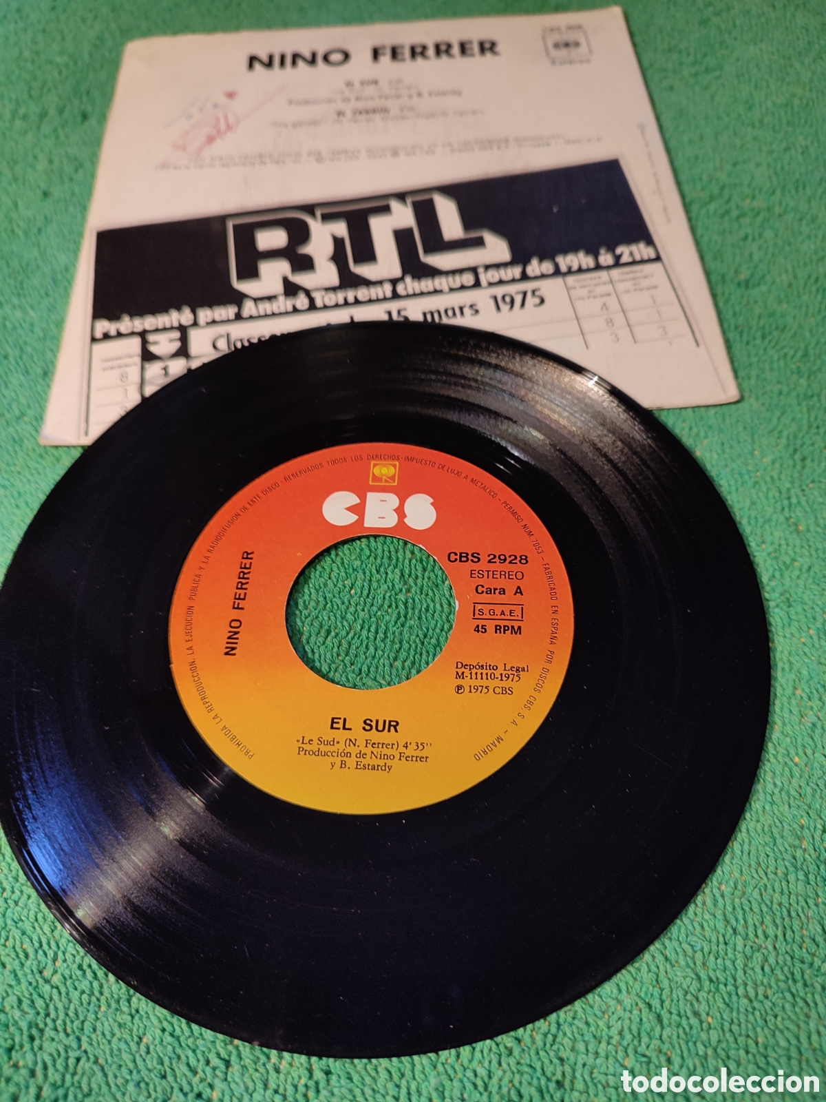 Discos de vinilo: Nino Ferrer - El sur Vinilo Single - Foto 2