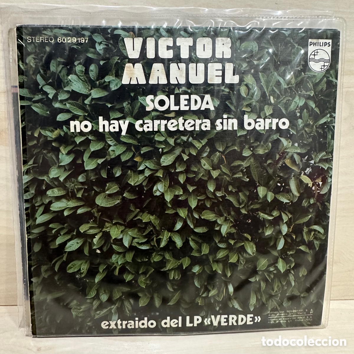 Discos de vinilo: V&iacute;ctor Manuel - Soledad (7&rdquo;, Single) - Foto 1