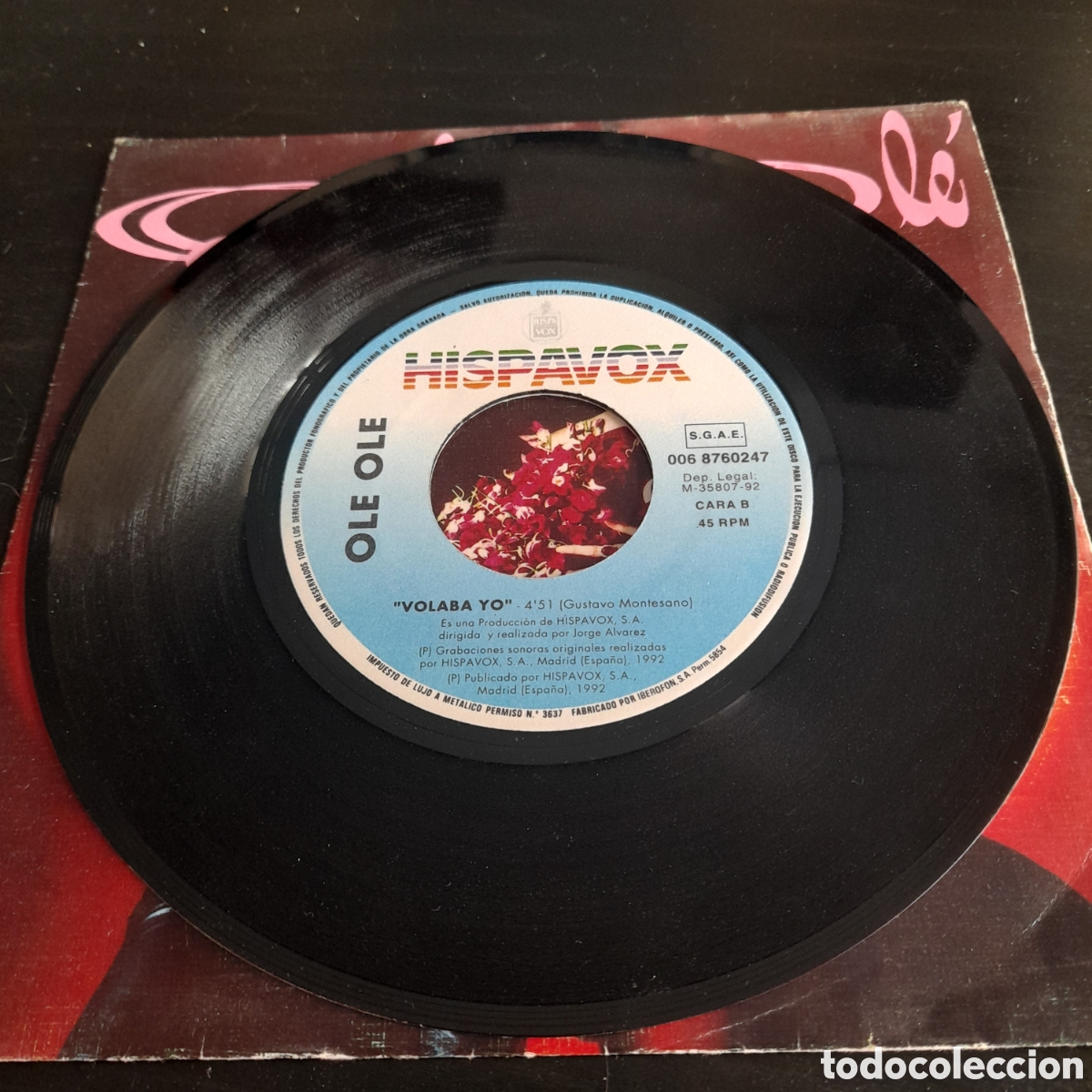 Discos de vinilo: Ol&eacute; Ol&eacute; &ndash; Volaba Yo. Vinilo, 7&rdquo;, Single 1992 Espa&ntilde;a - Foto 4