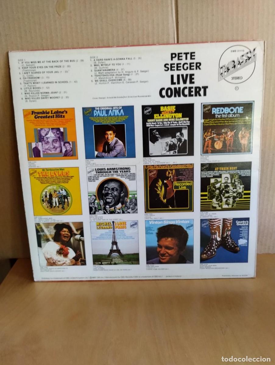 Discos de vinilo: PETE SEEGER ---- LIVE CONCERT - Foto 2