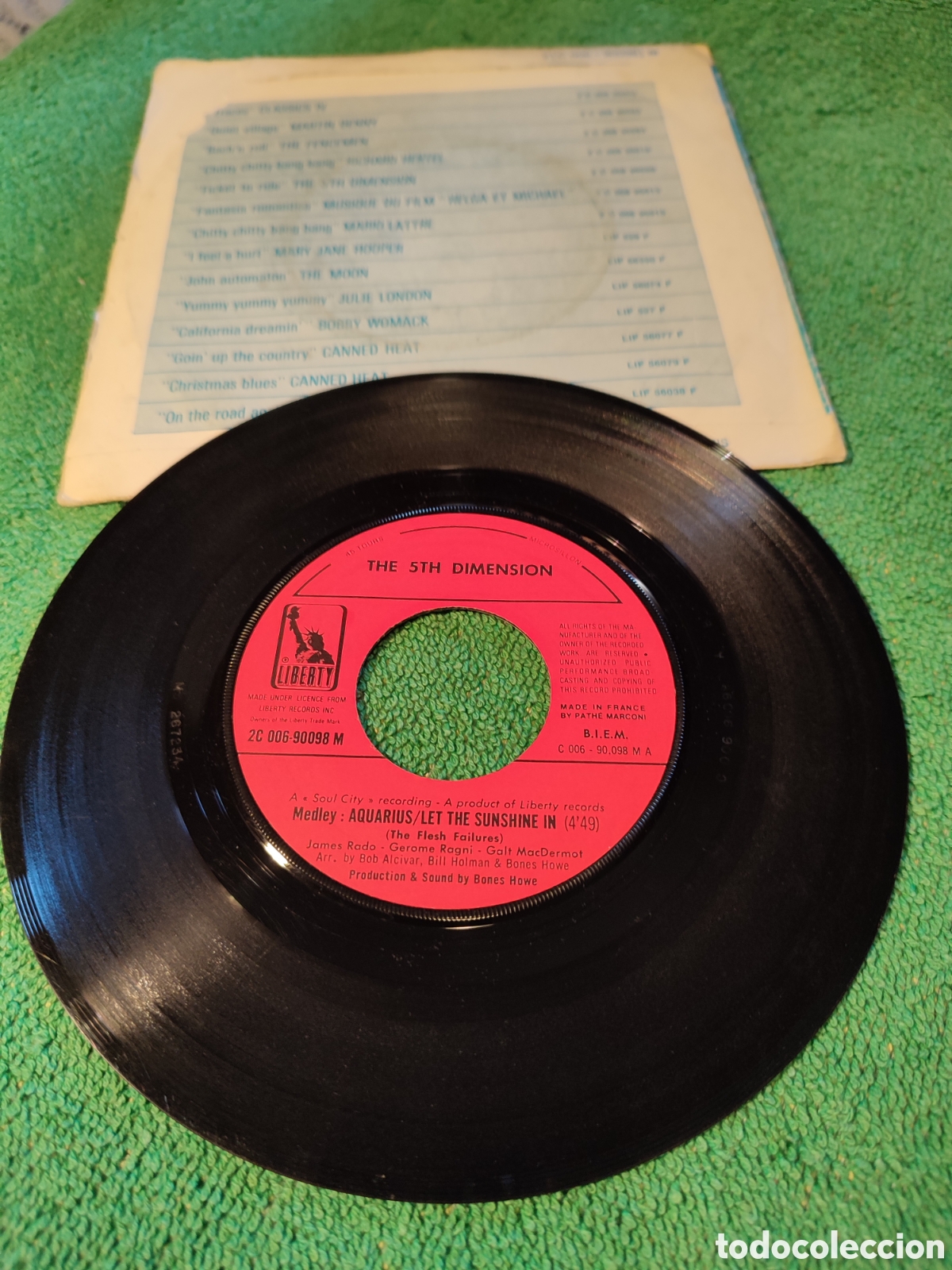 Discos de vinilo: The 5th Dimensi&oacute;n - Aquarius/ Let the Sunshine - Foto 2