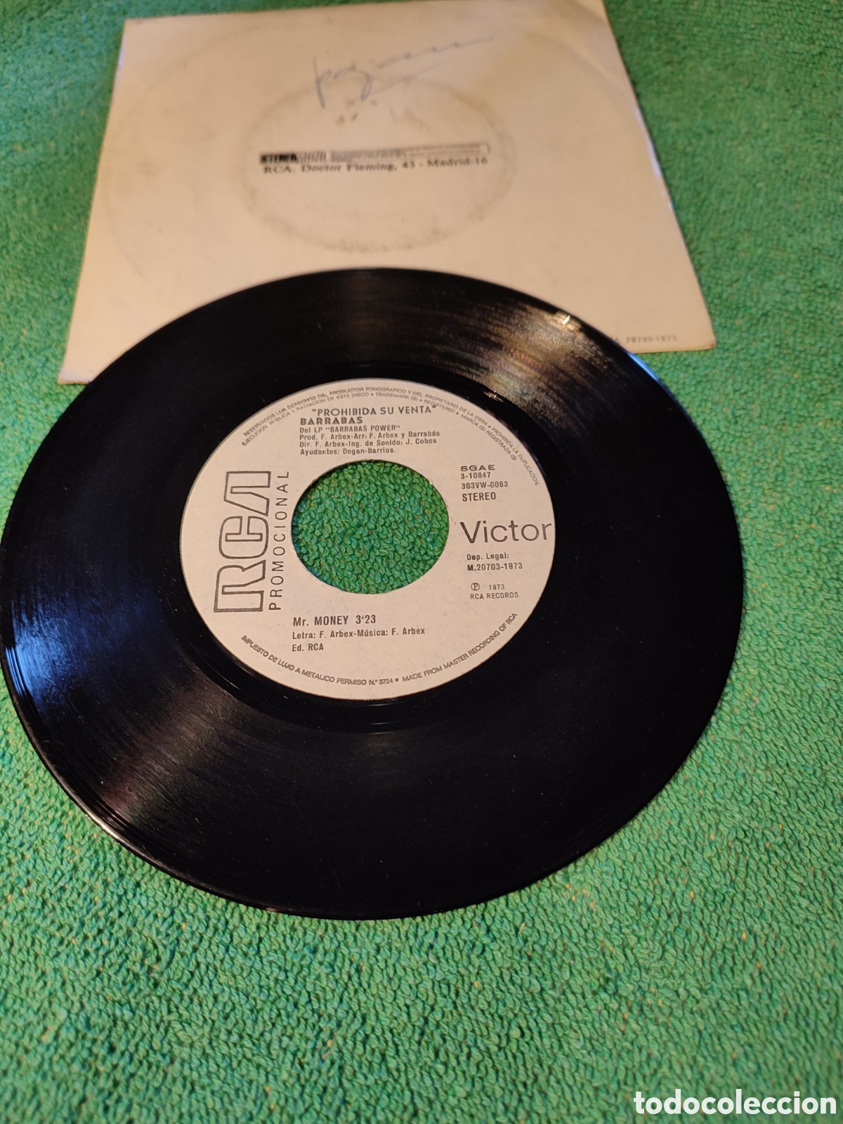 Discos de vinilo: Barrabas - Mr money Vinilo Single - Foto 2