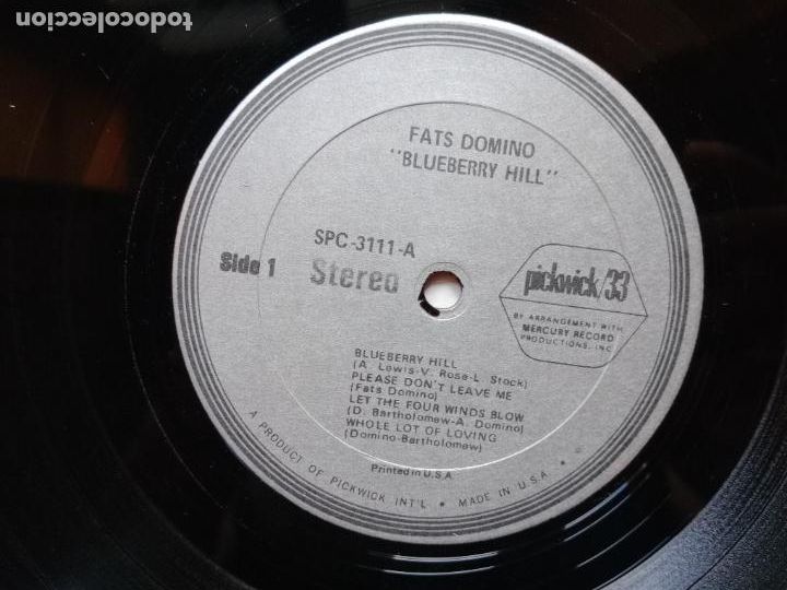 Discos de vinilo: Fats Domino - blueberry hill! - Foto 4