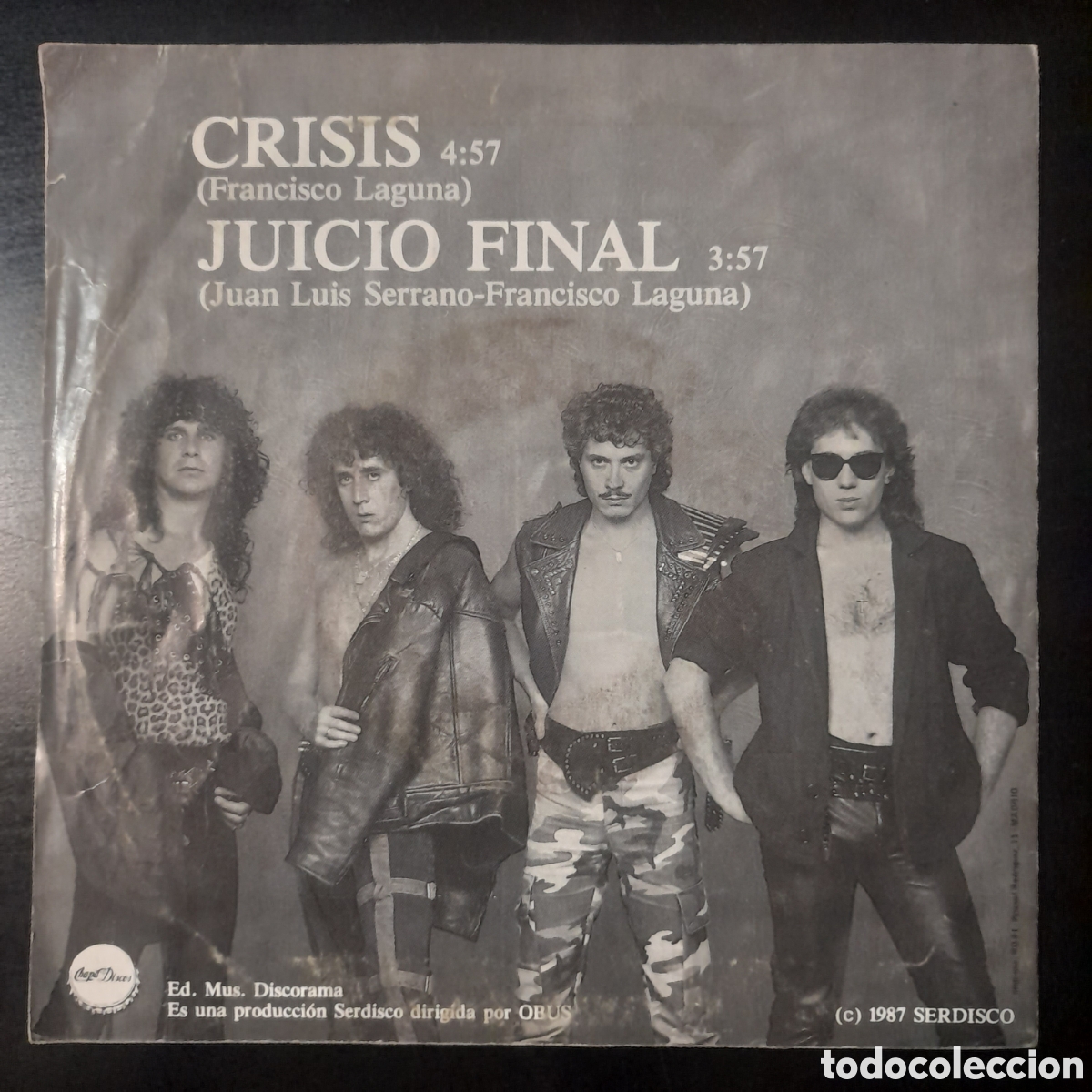 Discos de vinilo: Ob&uacute;s &ndash; Crisis. Vinilo, 7&rdquo;, Single, Promo - Foto 2