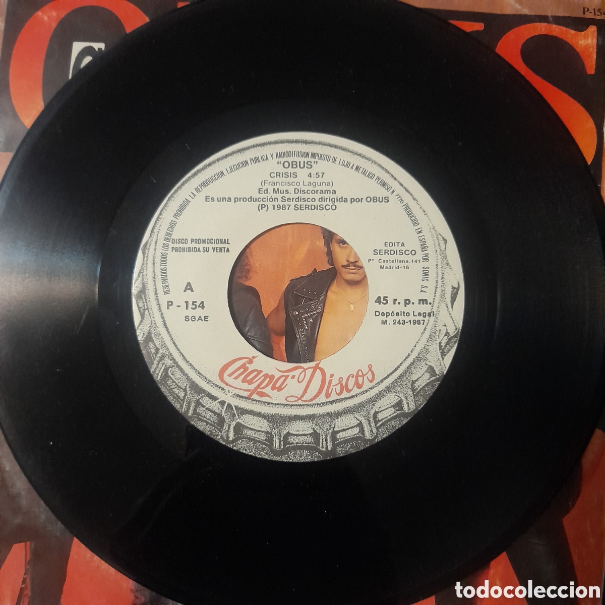 Discos de vinilo: Ob&uacute;s &ndash; Crisis. Vinilo, 7&rdquo;, Single, Promo - Foto 3