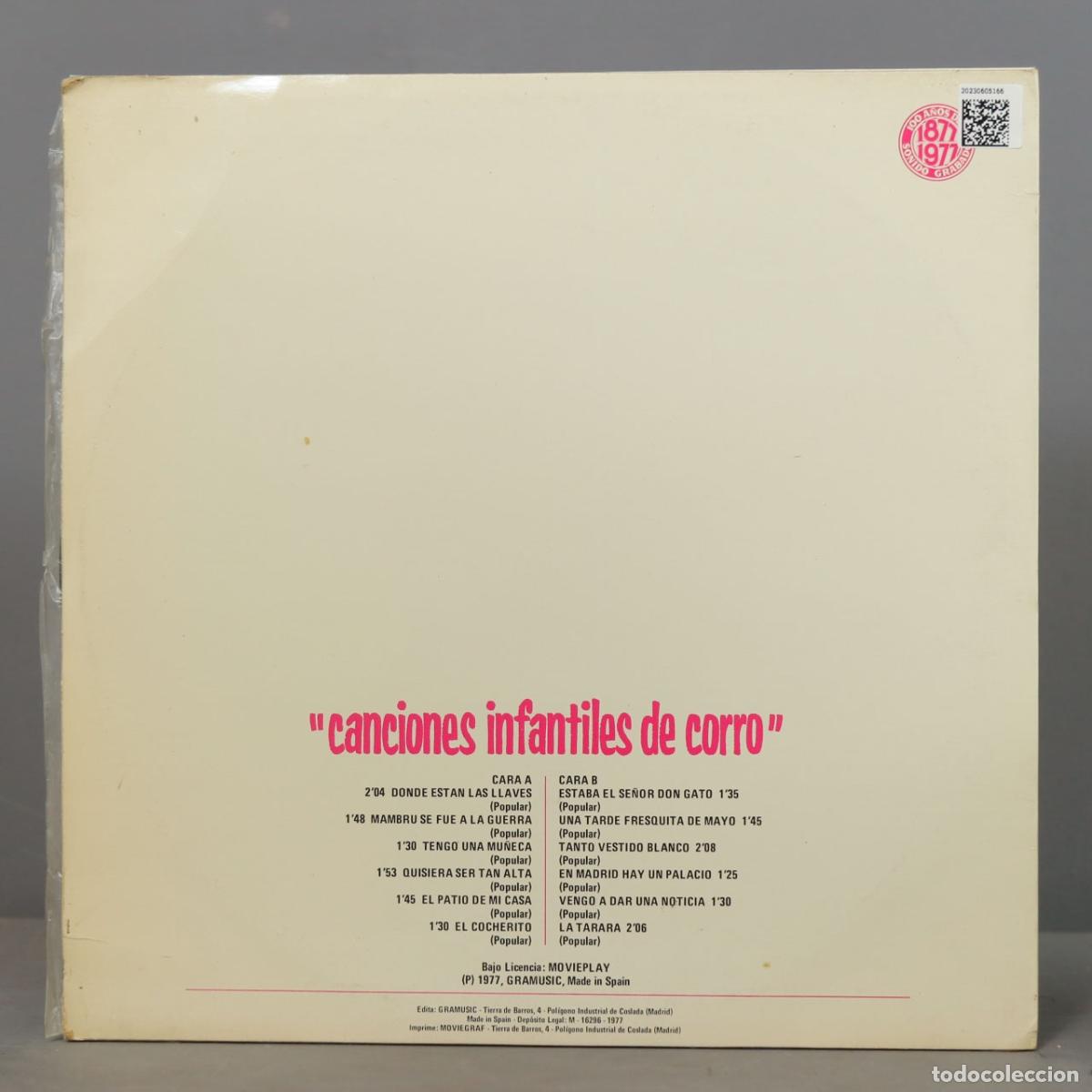 Discos de vinilo: LP. Canciones Infantiles De Corro - Foto 2
