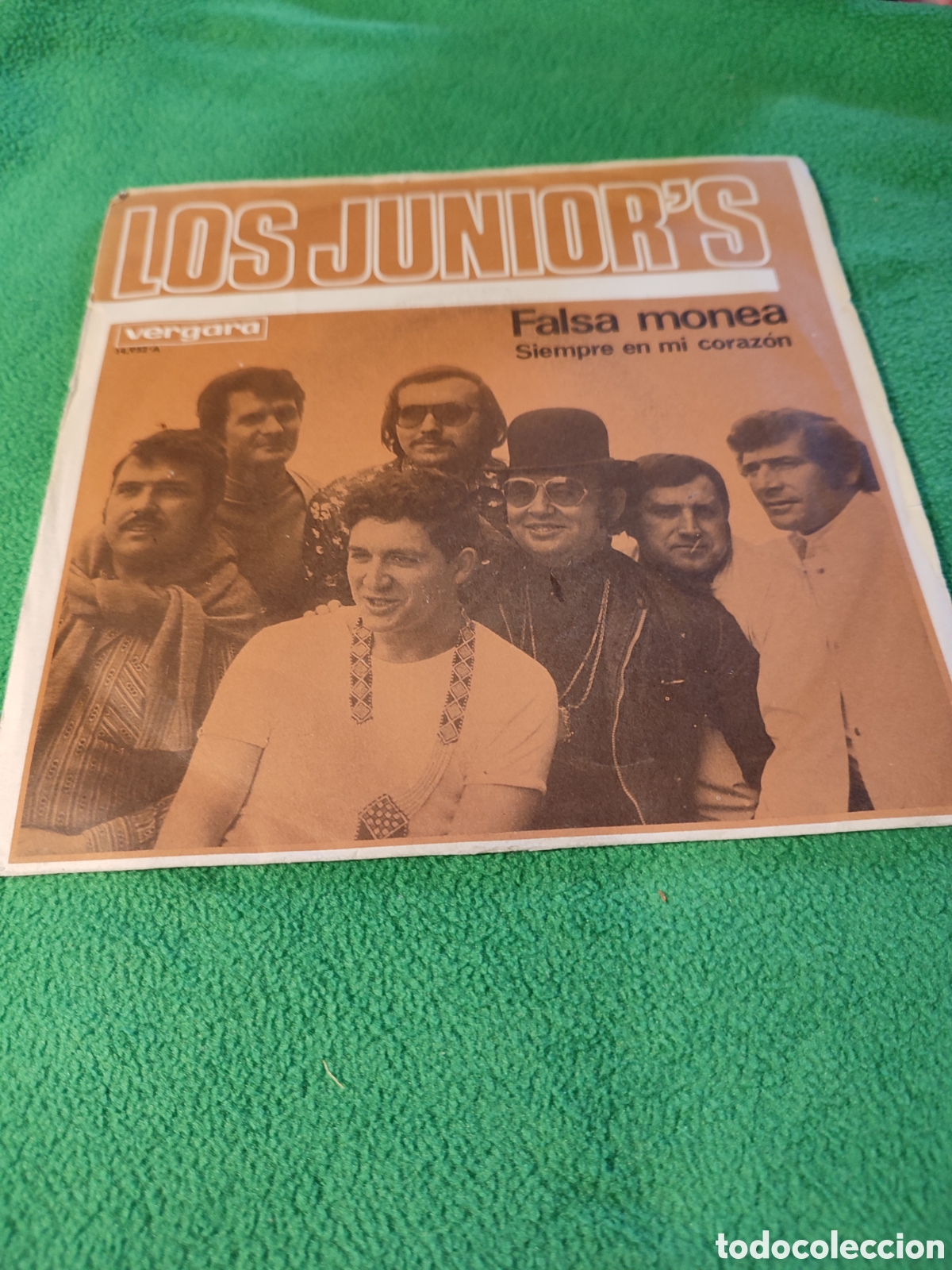 Discos de vinilo: Los Juniors -Falsa monea Vinilo Single - Foto 1