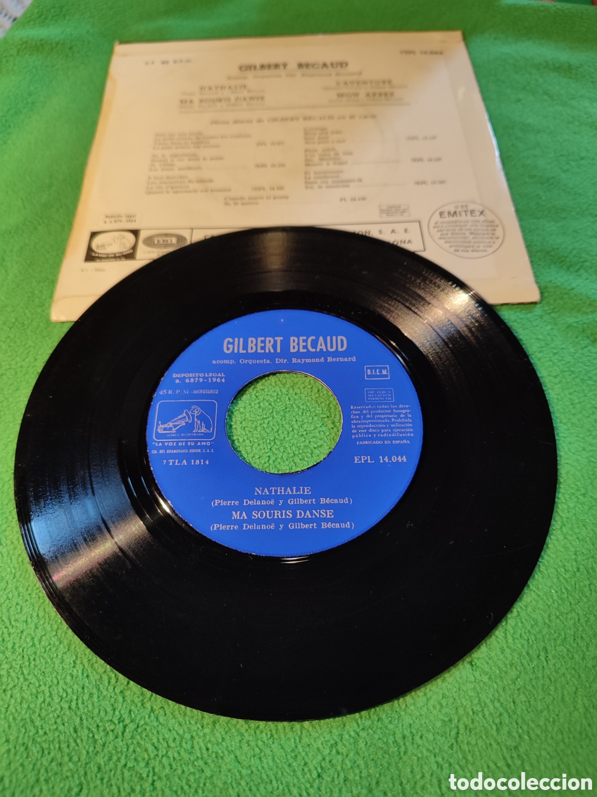 Discos de vinilo: Gilbert Becaud - Nathalie + 3 - Foto 2
