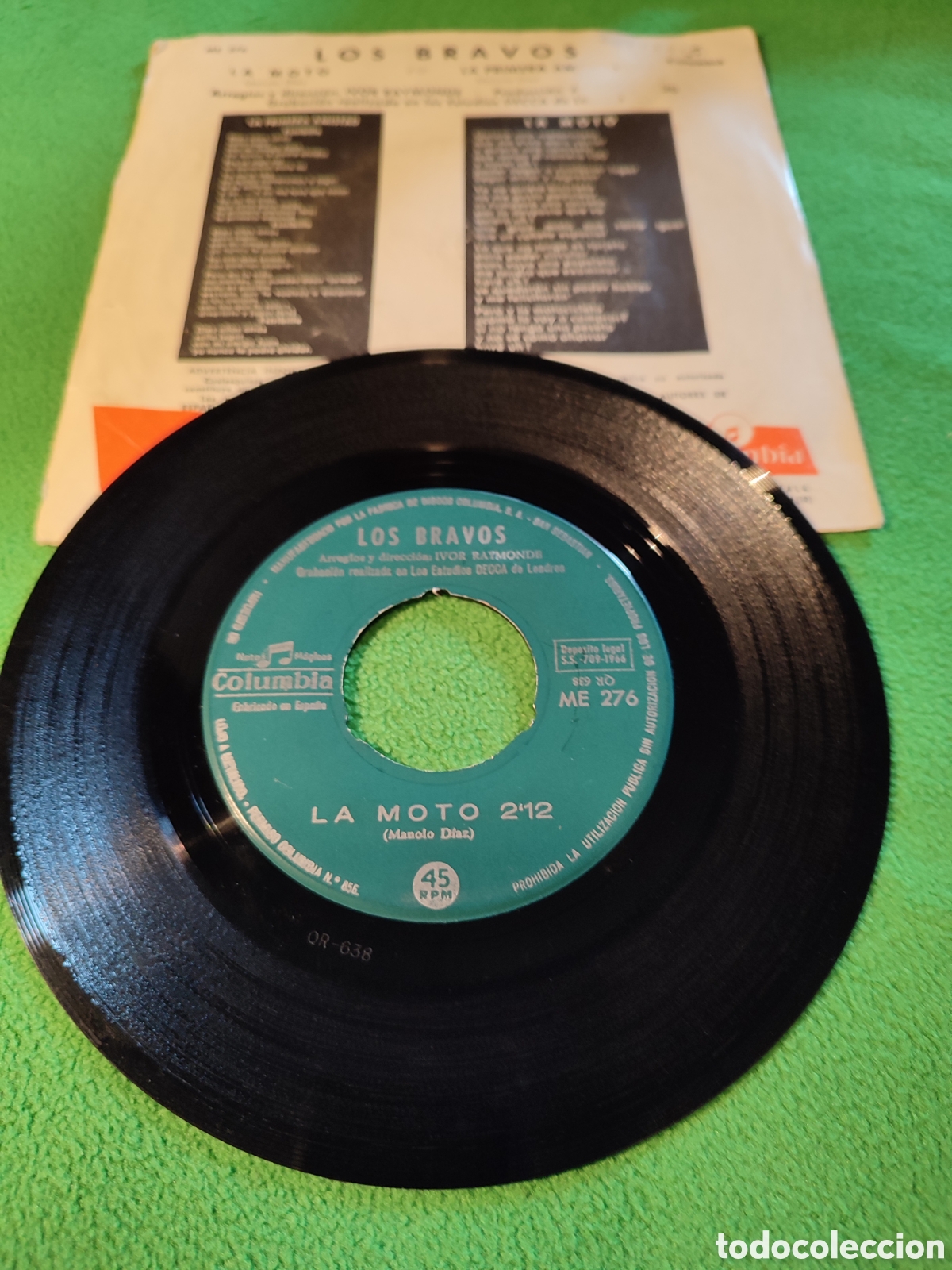 Discos de vinilo: Los Bravos - La moto - Foto 2