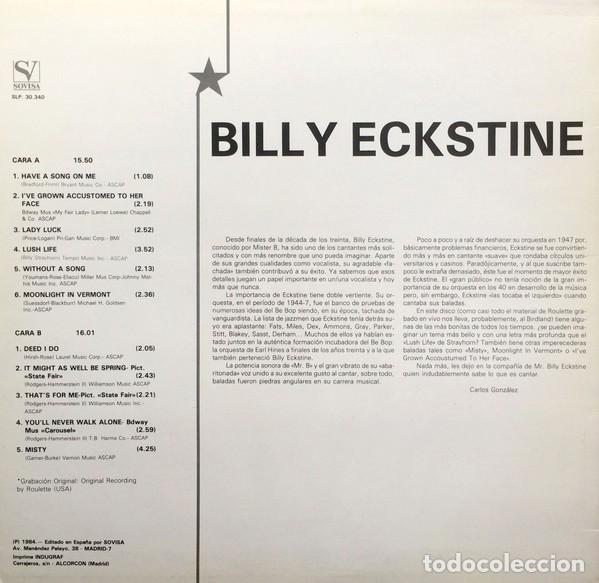 Discos de vinilo: Billy Eckstine &lrm;&ndash; Billy Eckstine - Foto 2
