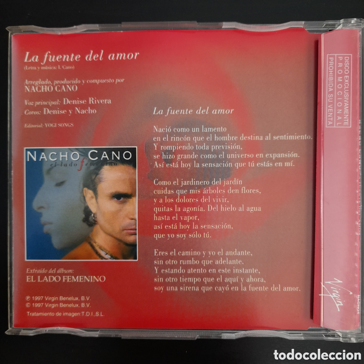 Discos de vinilo: Nacho Cano &ndash; La Fuente Del Amor. CD, Single, Promo - Foto 2